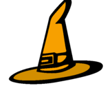 Coloring page Witch's hat painted bypoorwa
