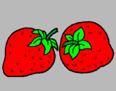 Coloring page strawberries painted bycaue