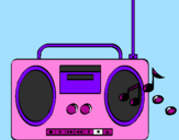 Coloring page Radio cassette 2 painted byjuliana