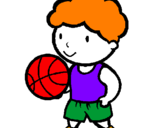Coloring page Basketball player painted bytweety