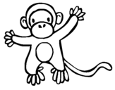 Coloring page Monkey painted bypedro