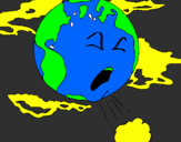 Coloring page Sick Earth painted byhavin