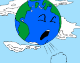 Coloring page Sick Earth painted by marijana