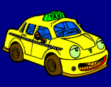 Coloring page Taxi Herbie painted byjesus