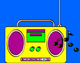 Coloring page Radio cassette 2 painted by imam li drugove