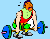 Coloring page Weight-lifting painted byjoaco