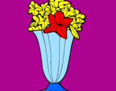 Coloring page Vase of flowers painted byEli