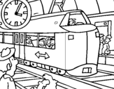 Coloring page Railway station painted byFELCIA