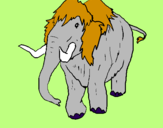 Coloring page Mammoth II painted byLuciana