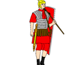 Coloring page Roman soldier painted byroman legionari