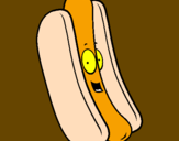 Coloring page Hot dog painted by marijana