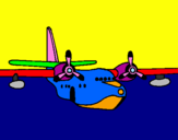 Coloring page Plane painted byjesus