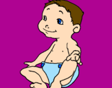 Coloring page Baby II painted by marijana