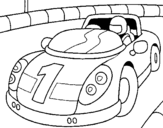 Coloring page Race car painted byjesus