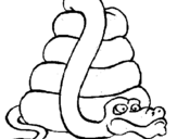 Coloring page Large snake painted bypedro