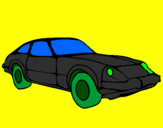 Coloring page Sports car painted byjesus