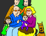 Coloring page Family  painted by marijana