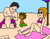 Coloring page Family vacation painted by mariana