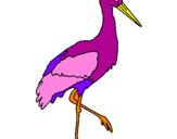 Coloring page Stork  painted byLaura  Kaori