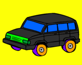 Coloring page 4x4 car painted byjesus