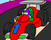 Coloring page Racing car painted bymatias
