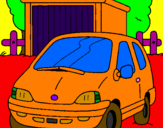 Coloring page Car in the country painted byjesus