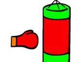 Coloring page Punching bag painted byspencer