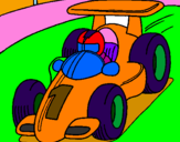 Coloring page Racing car painted byjesus