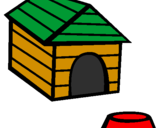 Coloring page Dog house painted byjuan ca