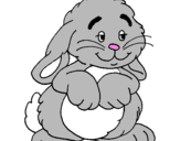 Coloring page Affectionate rabbit painted byDora legend of bunny
