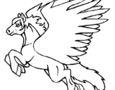 Coloring page Pegasus flying painted bysimo