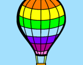 Coloring page Hot-air balloon painted byCrab