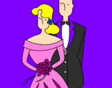 Coloring page The bride and groom II painted bysavannah