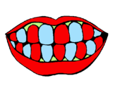 Coloring page Mouth and teeth painted byanonymous