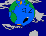 Coloring page Sick Earth painted byMilica
