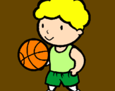 Coloring page Basketball player painted bymarian