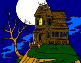 Coloring page Haunted house painted byamorrr