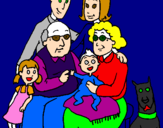 Coloring page Family  painted byeduarda saraiva