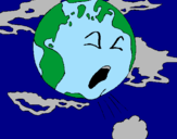 Coloring page Sick Earth painted byghhyf