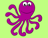 Coloring page Octopus 2 painted byandrea
