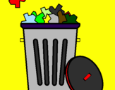 Coloring page Wastebasket painted byric