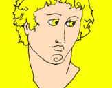Coloring page Bust of Alexander the Great painted byLucas