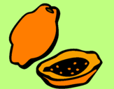 Coloring page Papaya painted byJo