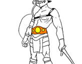 Coloring page Gladiator painted byda