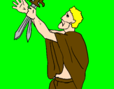 Coloring page The father of the Horatii painted byhalvdan