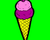 Coloring page Ice-cream cornet painted bycoco
