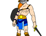 Coloring page Gladiator painted bydave