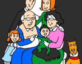 Coloring page Family  painted byAmit habu