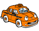 Coloring page Taxi Herbie painted bydaniele