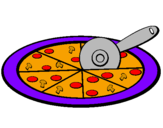 Coloring page Pizza painted byabr